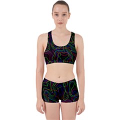 Neon Waves                                  Work It Out Sports Bra Set by LalyLauraFLM