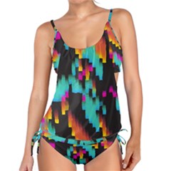 Rectangles in retro colors                                 Tankini Set