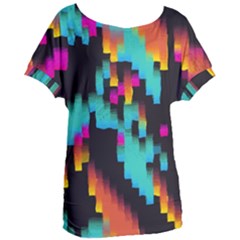 Rectangles in retro colors                                Women s Oversized Tee