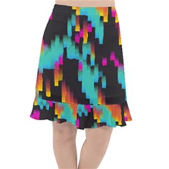 Rectangles in retro colors                                     Fishtail Chiffon Skirt