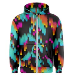 Rectangles in retro colors                                  Men s Zipper Hoodie