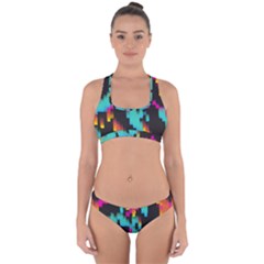 Rectangles in retro colors                                 Cross Back Hipster Bikini Set