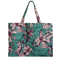 Vintage Floral Pattern Medium Tote Bag by Sobalvarro