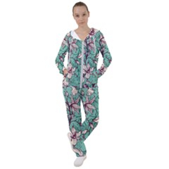 Vintage Floral Pattern Women s Tracksuit by Sobalvarro