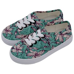 Vintage Floral Pattern Kids  Classic Low Top Sneakers by Sobalvarro