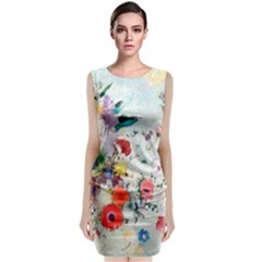 Floral Bouquet Classic Sleeveless Midi Dress by Sobalvarro