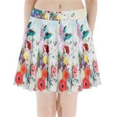 Floral Bouquet Pleated Mini Skirt by Sobalvarro