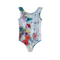 Floral Bouquet Kids  Frill Swimsuit by Sobalvarro