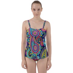 Ornament Twist Front Tankini Set by Sobalvarro