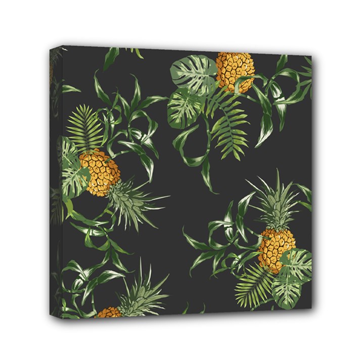 Pineapples pattern Mini Canvas 6  x 6  (Stretched)