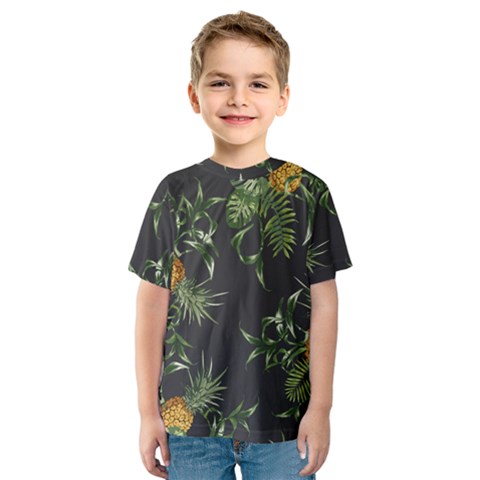 Pineapples Pattern Kids  Sport Mesh Tee by Sobalvarro