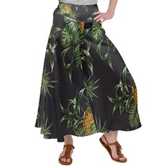 Pineapples Pattern Satin Palazzo Pants by Sobalvarro