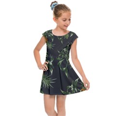 Pineapples Pattern Kids  Cap Sleeve Dress by Sobalvarro