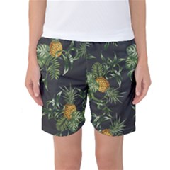 Pineapples Pattern Women s Basketball Shorts by Sobalvarro