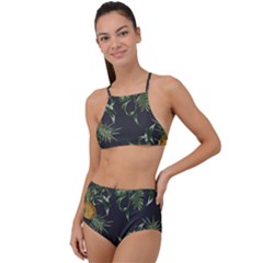 Pineapples Pattern High Waist Tankini Set by Sobalvarro