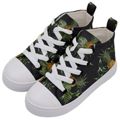 Pineapples Pattern Kids  Mid-top Canvas Sneakers by Sobalvarro