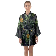 Pineapples Pattern Long Sleeve Kimono Robe by Sobalvarro