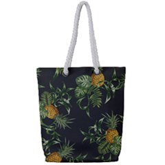 Pineapples Pattern Full Print Rope Handle Tote (small) by Sobalvarro