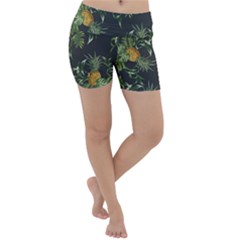 Pineapples Pattern Lightweight Velour Yoga Shorts by Sobalvarro