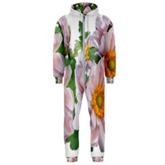 Flowers Anemone Arrangement Cut Out Hooded Jumpsuit (men)  by Simbadda