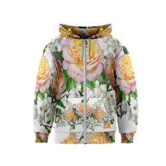 Flowers Arrangement Yellow Roses Kids  Zipper Hoodie