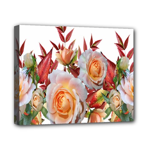 Roses Flowers Leaves Nandina Canvas 10  X 8  (stretched) by Simbadda