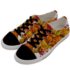 Flowers Arrangement Autumn Daisies Men s Low Top Canvas Sneakers by Simbadda