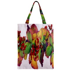 Leaves Autumn Berries Garden Zipper Classic Tote Bag by Simbadda