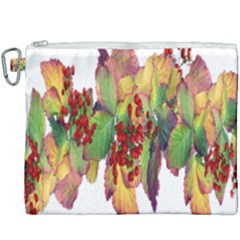 Leaves Autumn Berries Garden Canvas Cosmetic Bag (xxxl) by Simbadda