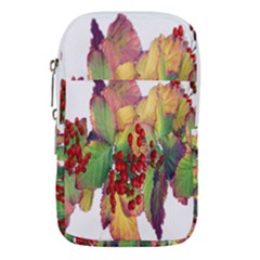 Leaves Autumn Berries Garden Waist Pouch (large) by Simbadda