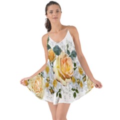 Flowers Roses White Yellow Love The Sun Cover Up by Simbadda