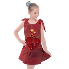 Wonderful Hearts And Rose Kids  Tie Up Tunic Dress by FantasyWorld7