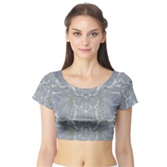 Silky Flowers From The Bohemian Paradise  In Time Short Sleeve Crop Top by pepitasart