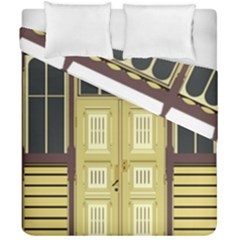 Graphic Door Entry Exterior House Duvet Cover Double Side (california King Size) by Simbadda