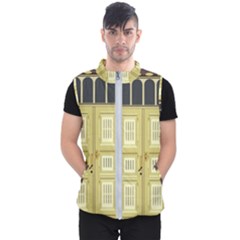 Graphic Door Entry Exterior House Men s Puffer Vest by Simbadda