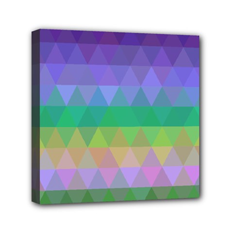 Abstract Texture Triangle Geometric Mini Canvas 6  X 6  (stretched) by Simbadda