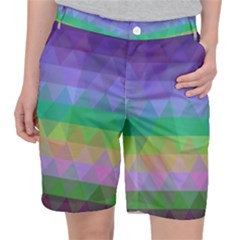 Abstract Texture Triangle Geometric Pocket Shorts by Simbadda