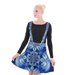 Abstract Art Artwork Fractal Design Suspender Skater Skirt by Simbadda