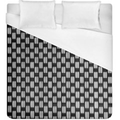 Fabric Black And White Material Duvet Cover (king Size) by Simbadda