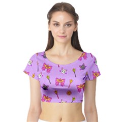 Moon Short Sleeve Crop Top by Mezalola