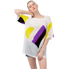 Nonbinary Pride Oversized Chiffon Top by JadehawksAnD