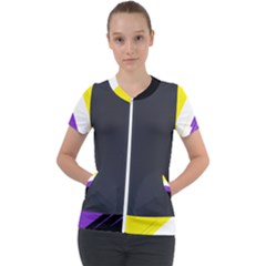 Nonbinary Pride Short Sleeve Zip Up Jacket by JadehawksAnD