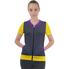 Intersex Pride Short Sleeve Zip Up Jacket by JadehawksAnD