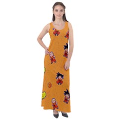 Dragonball Sleeveless Velour Maxi Dress by Mezalola