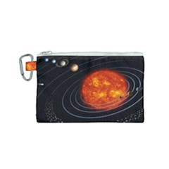 Solar System Planet Planetary System Canvas Cosmetic Bag (small) by Sudhe