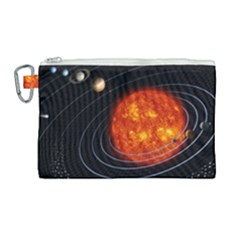Solar System Planet Planetary System Canvas Cosmetic Bag (large) by Sudhe
