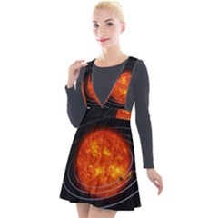 Solar System Planet Planetary System Plunge Pinafore Velour Dress