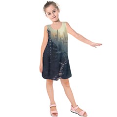 Apocalypse Post Apocalyptic Kids  Sleeveless Dress by Sudhe