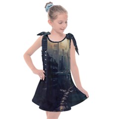 Apocalypse Post Apocalyptic Kids  Tie Up Tunic Dress by Sudhe