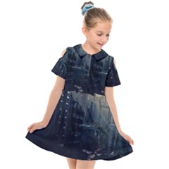 Apocalypse Post Apocalyptic Kids  Short Sleeve Shirt Dress by Sudhe